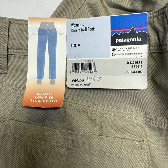 Patagonia Women’s Desert Twill Pants Driftwood Beige Size 8 NWT - Picture 6 of 11